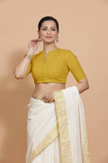 Ananya Blouse in Sunny Yellow Plain Cotton