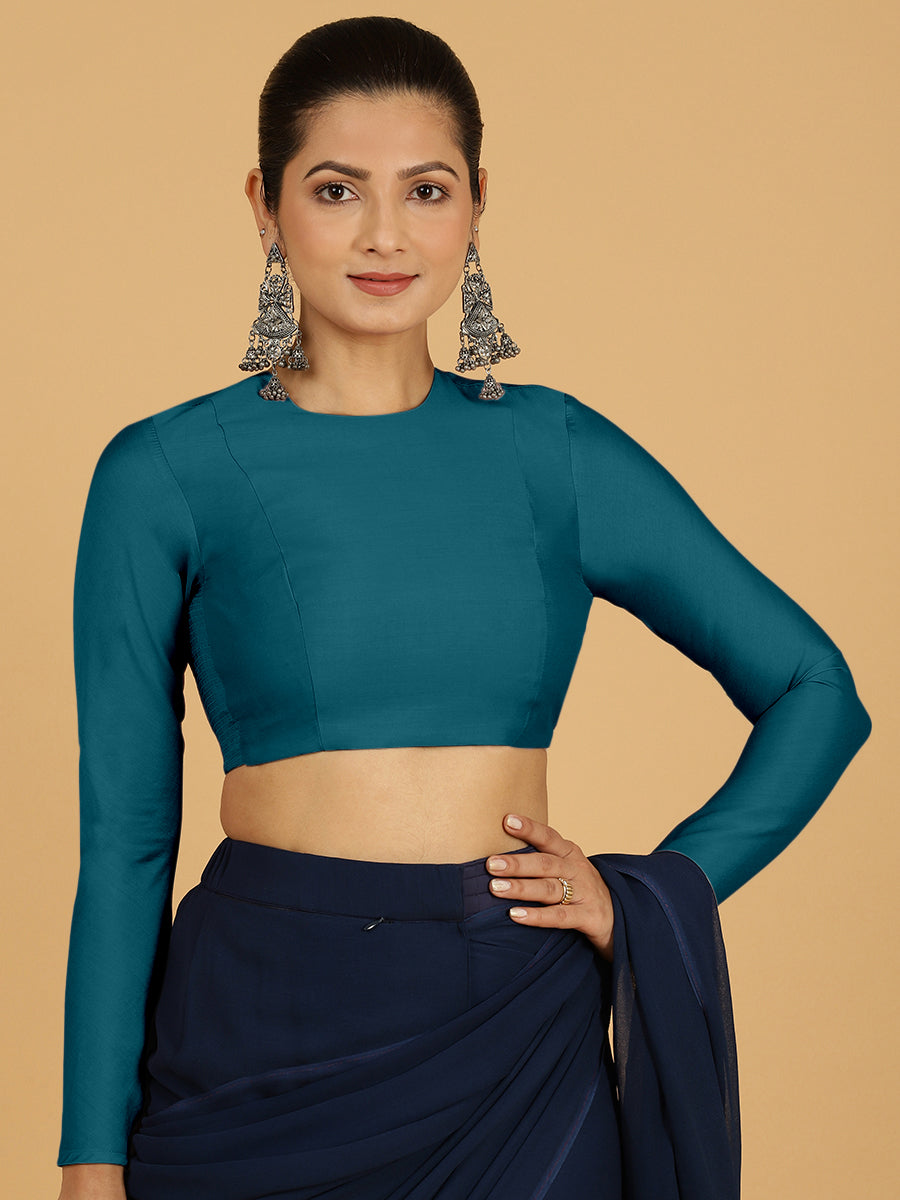 Jaya Blouse in Crystal Teal