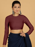Jaya Blouse in Deep Maroon