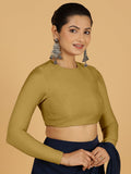 Jaya x Rozaana | Saree Blouse in Dijon Mustard-Binks