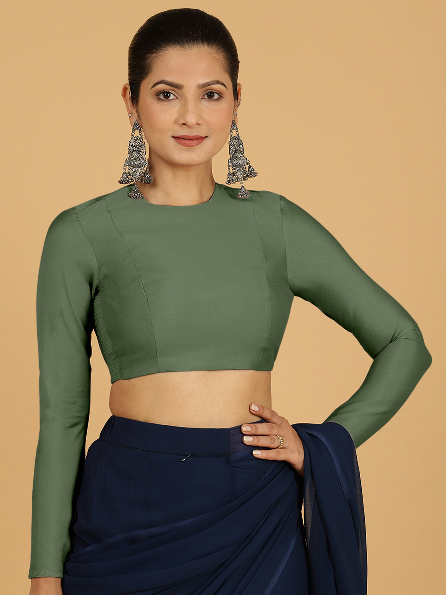 Jaya Blouse in Hunter Green