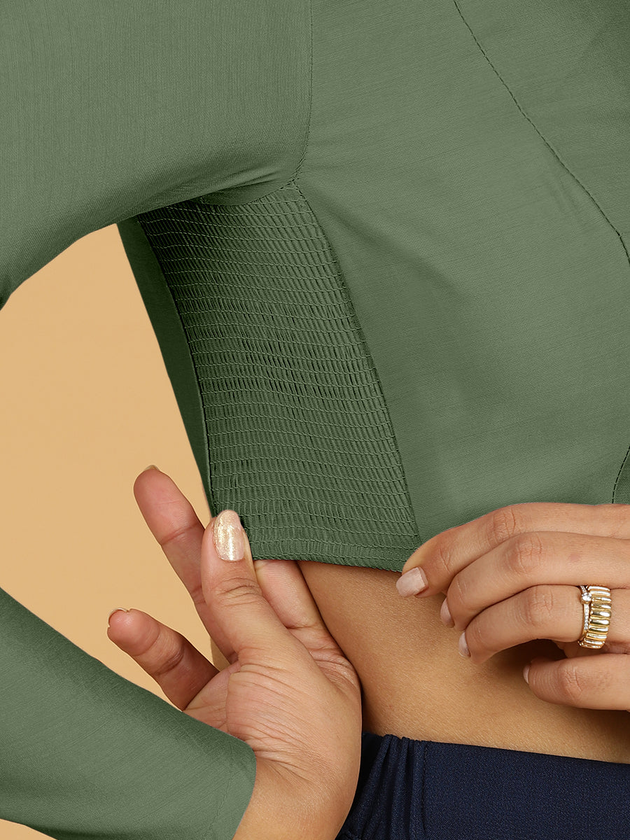 Jaya Blouse in Hunter Green