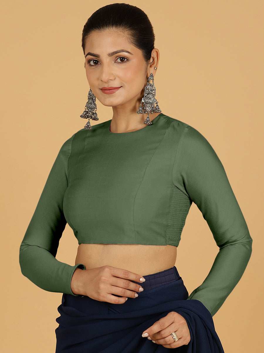 Jaya Blouse in Hunter Green