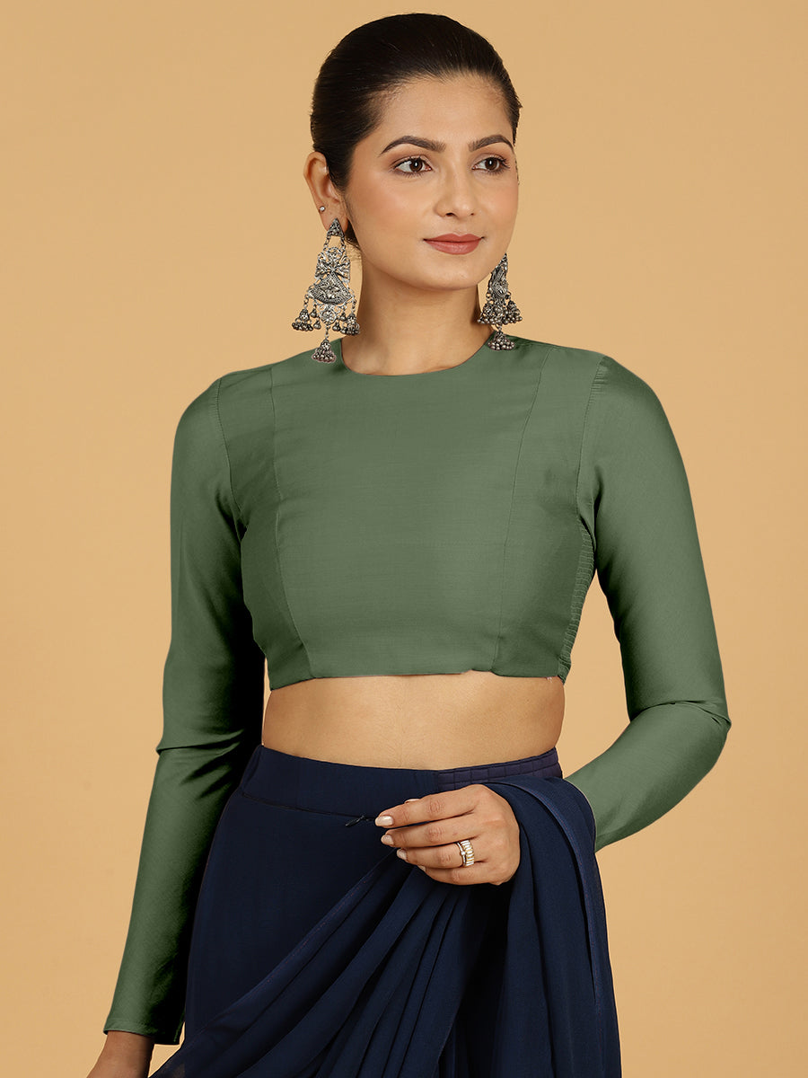 Jaya Blouse in Hunter Green
