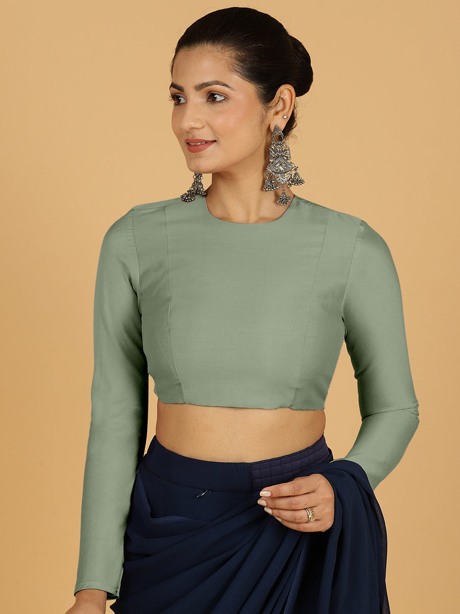 Jaya Blouse in Mint Green