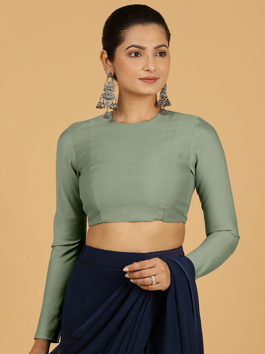 Jaya Blouse in Mint Green