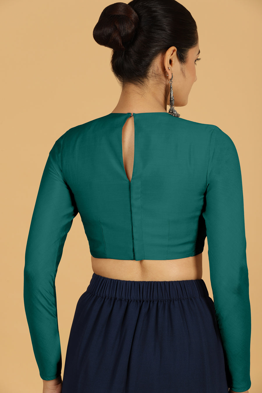 Jaya Blouse in Peacock Green