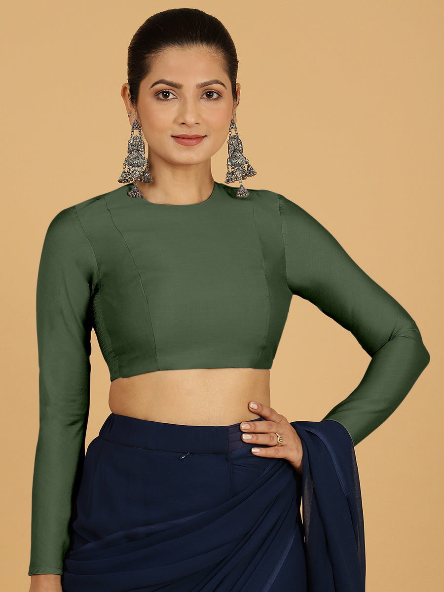 Jaya Blouse in Pine Green