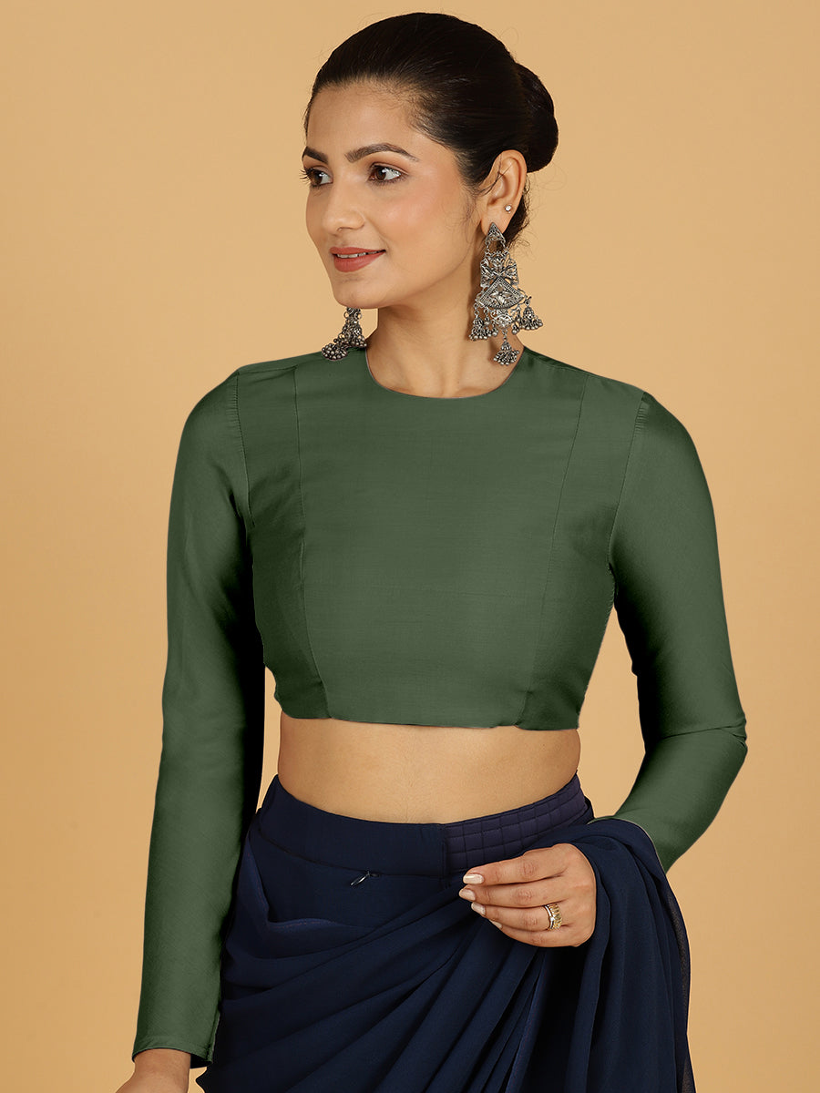 Jaya Blouse in Pine Green