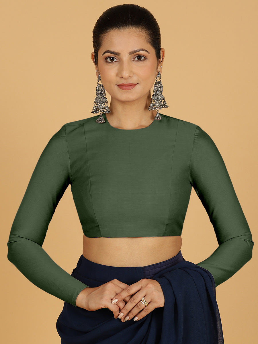 Jaya Blouse in Pine Green