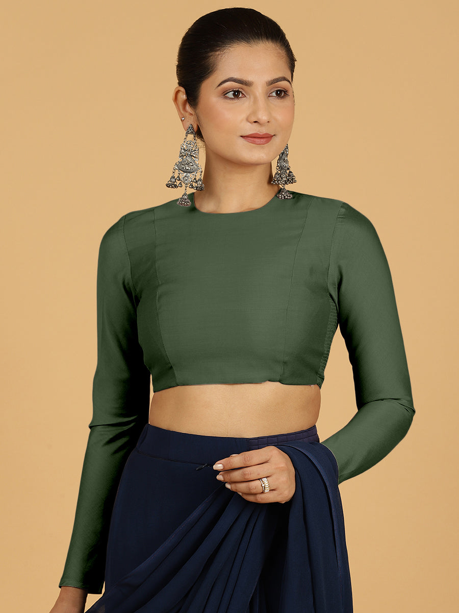 Jaya Blouse in Pine Green