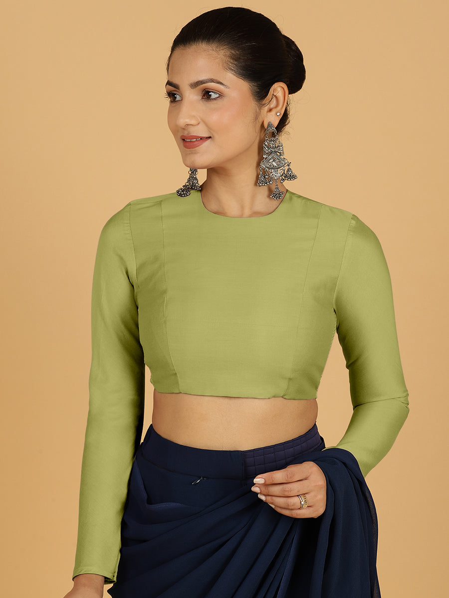 Jaya Blouse in Pista Green