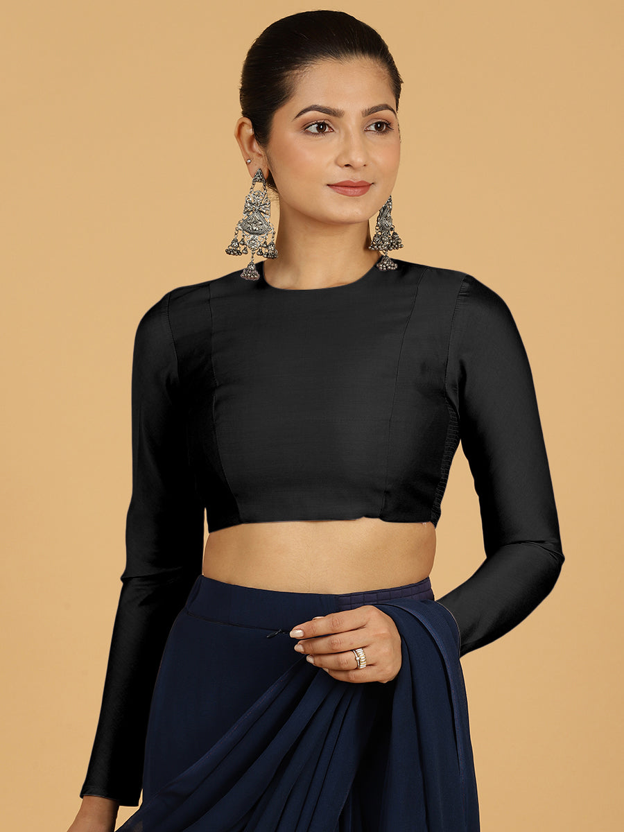 Jaya Blouse in Raven Black