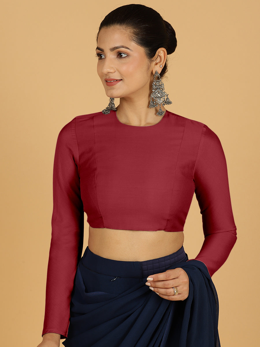 Jaya Blouse in Scarlet Red