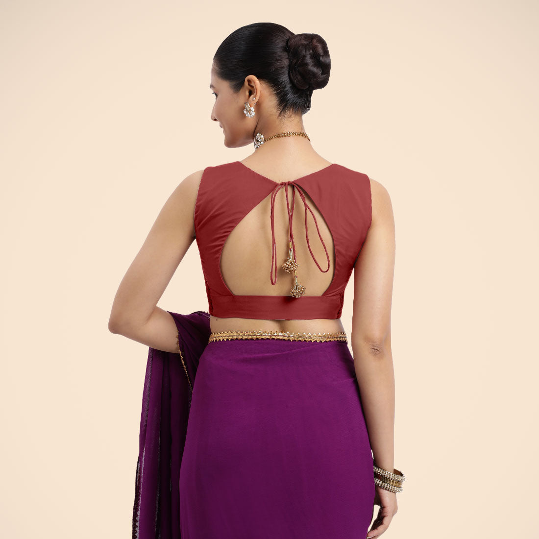 Nazia Blouse in Auburn Red
