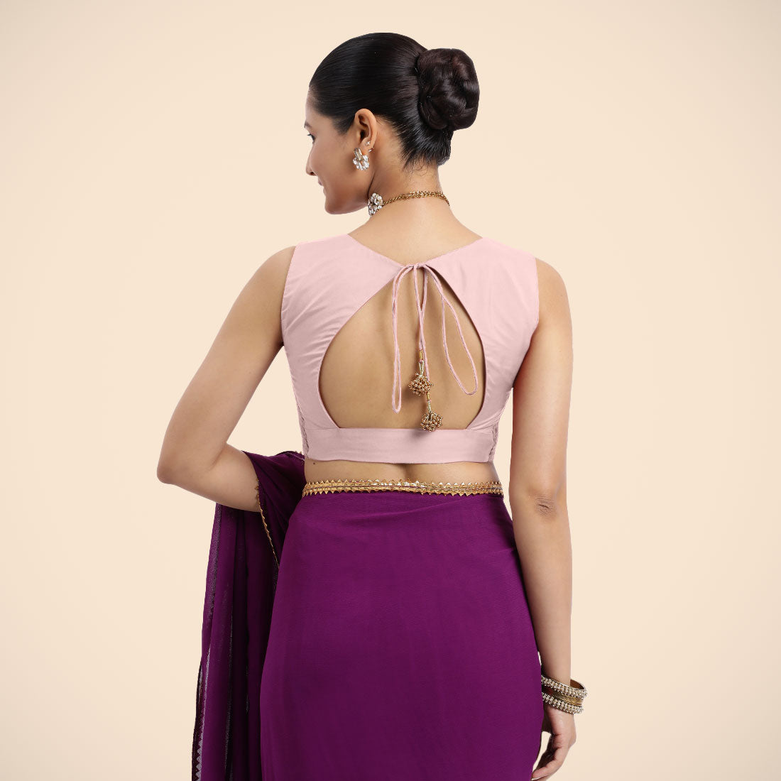 Nazia Blouse in Baby Pink