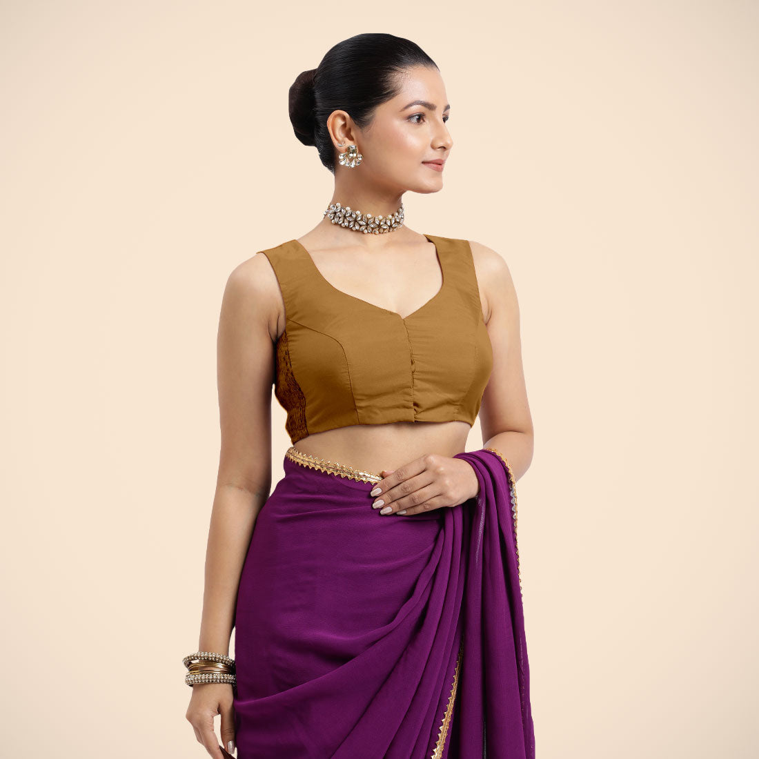 Nazia Blouse in Bronze Gold