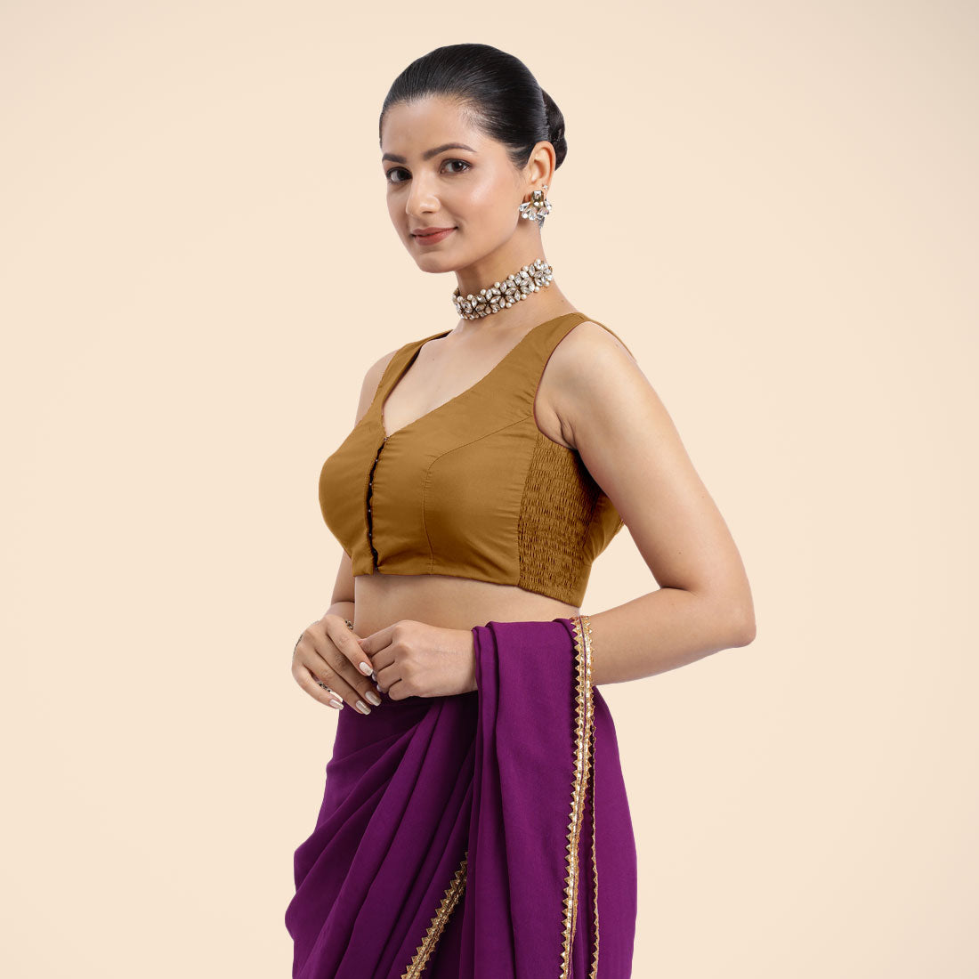 Nazia Blouse in Bronze Gold