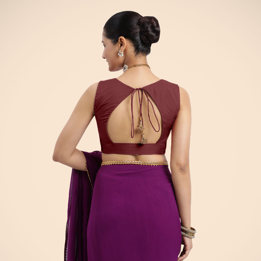Nazia Blouse in Burgundy