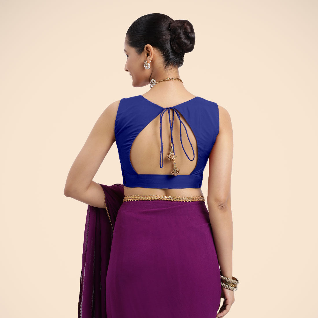 Nazia Blouse in Cobalt Blue