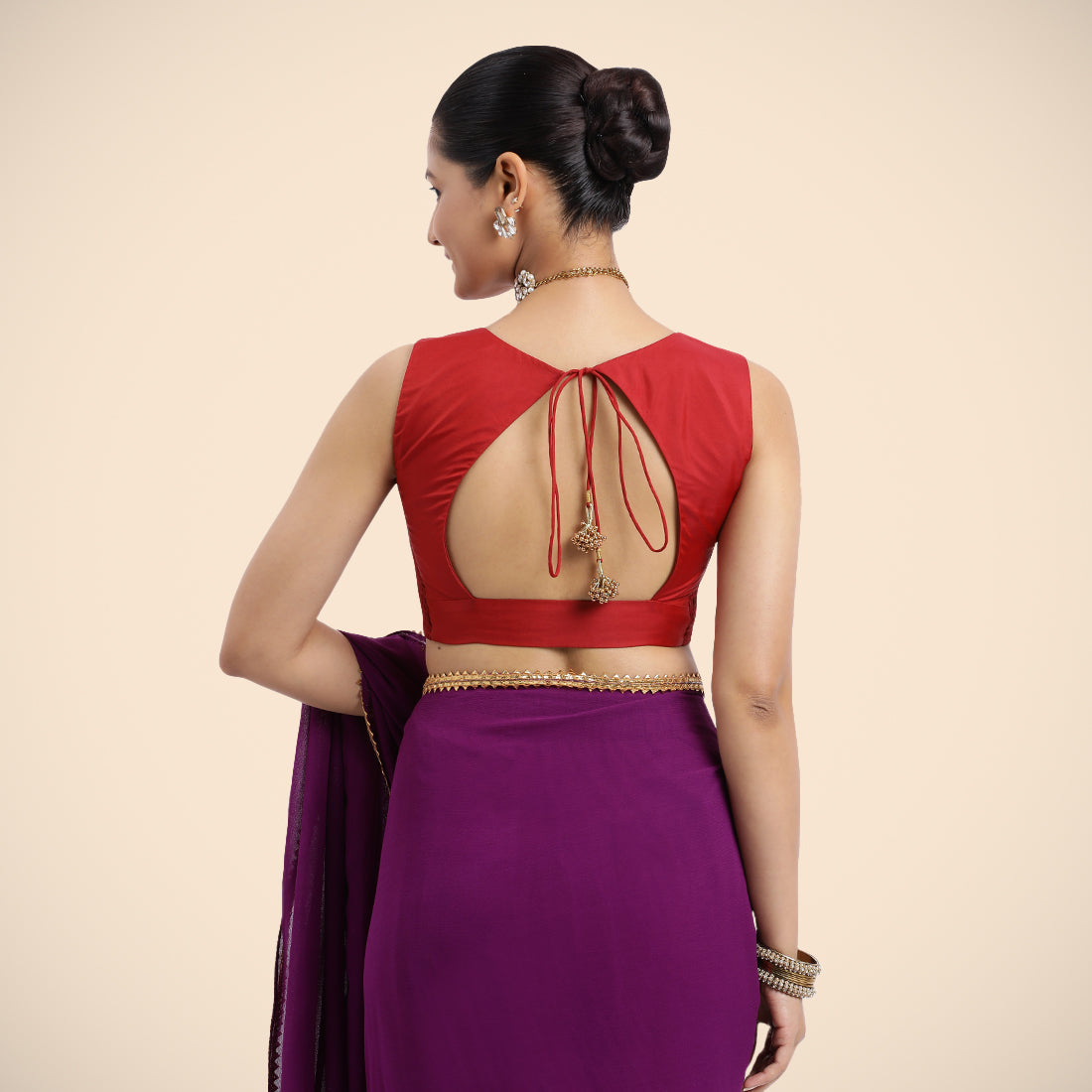 Nazia Blouse in Crimson Red