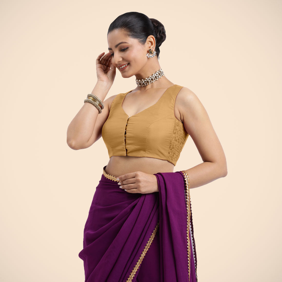 Nazia Blouse in Gold
