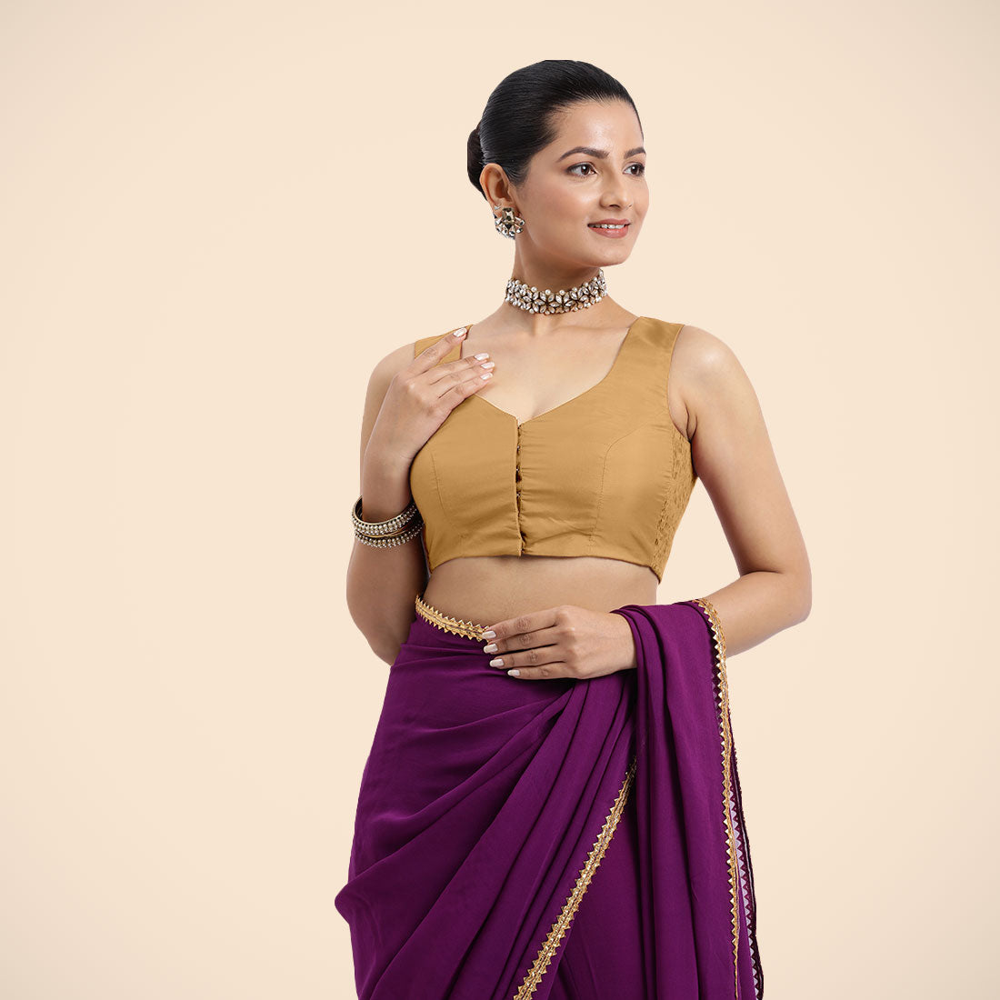 Nazia Blouse in Gold
