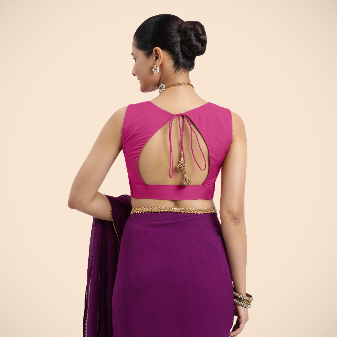 Nazia Blouse in Hot Pink