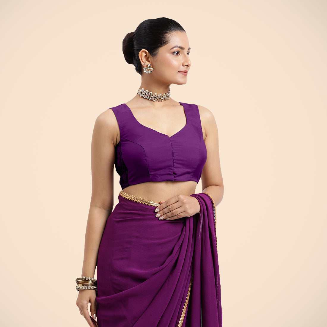 Nazia Blouse in Purple