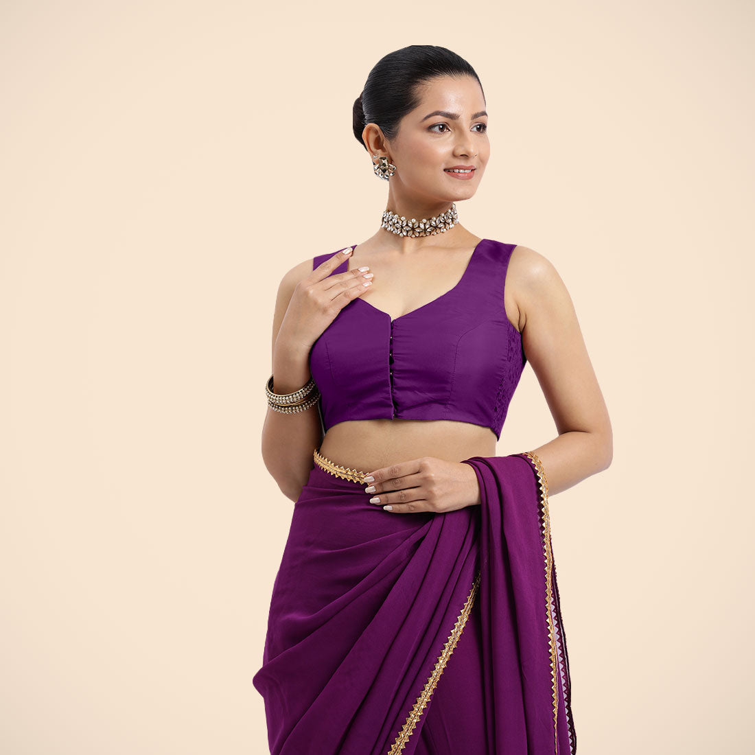Nazia Blouse in Purple