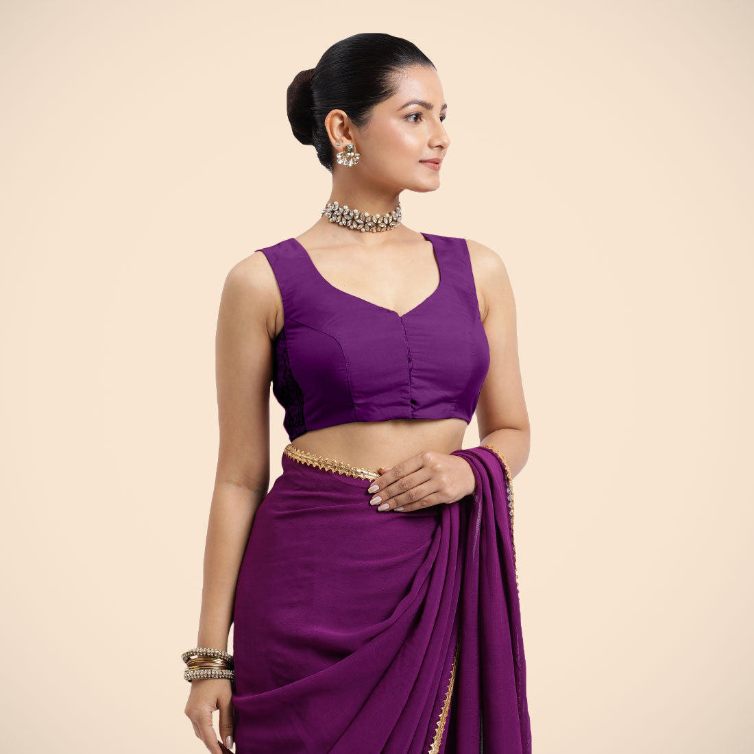 Nazia Blouse in Purple