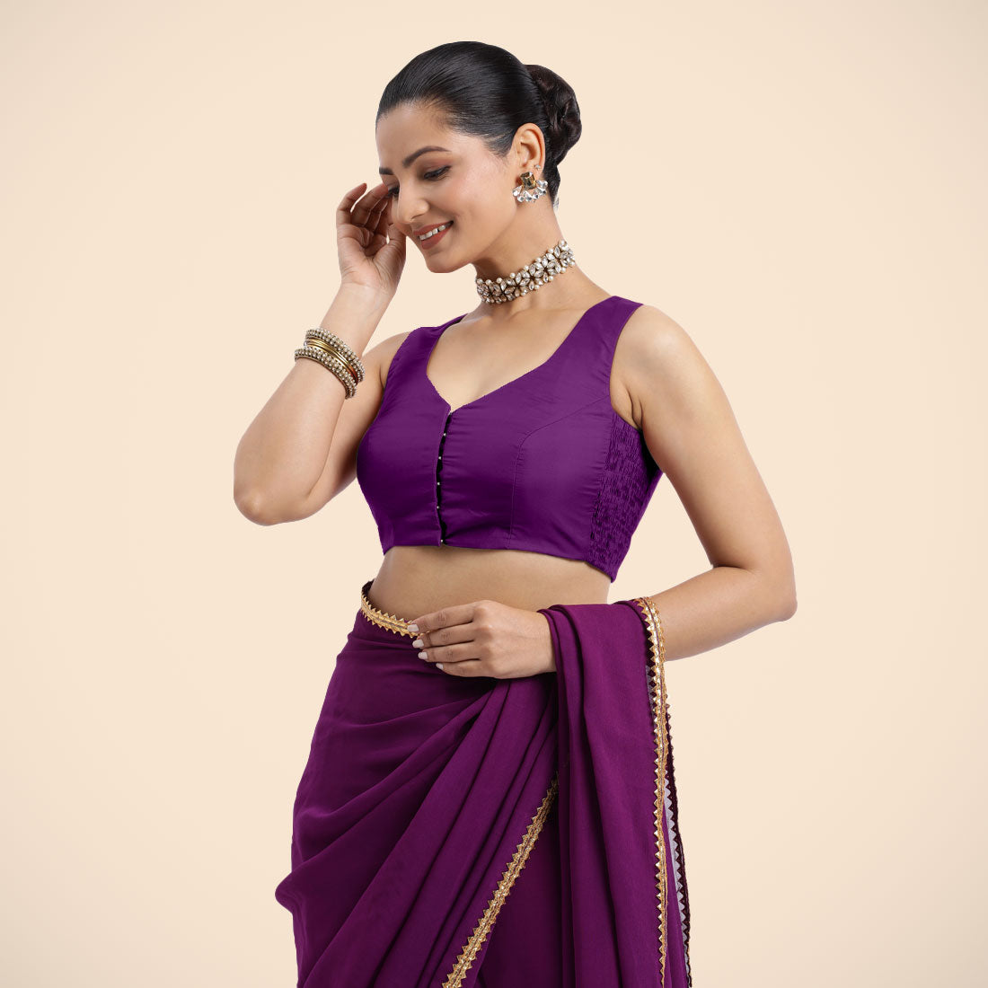 Nazia Blouse in Purple