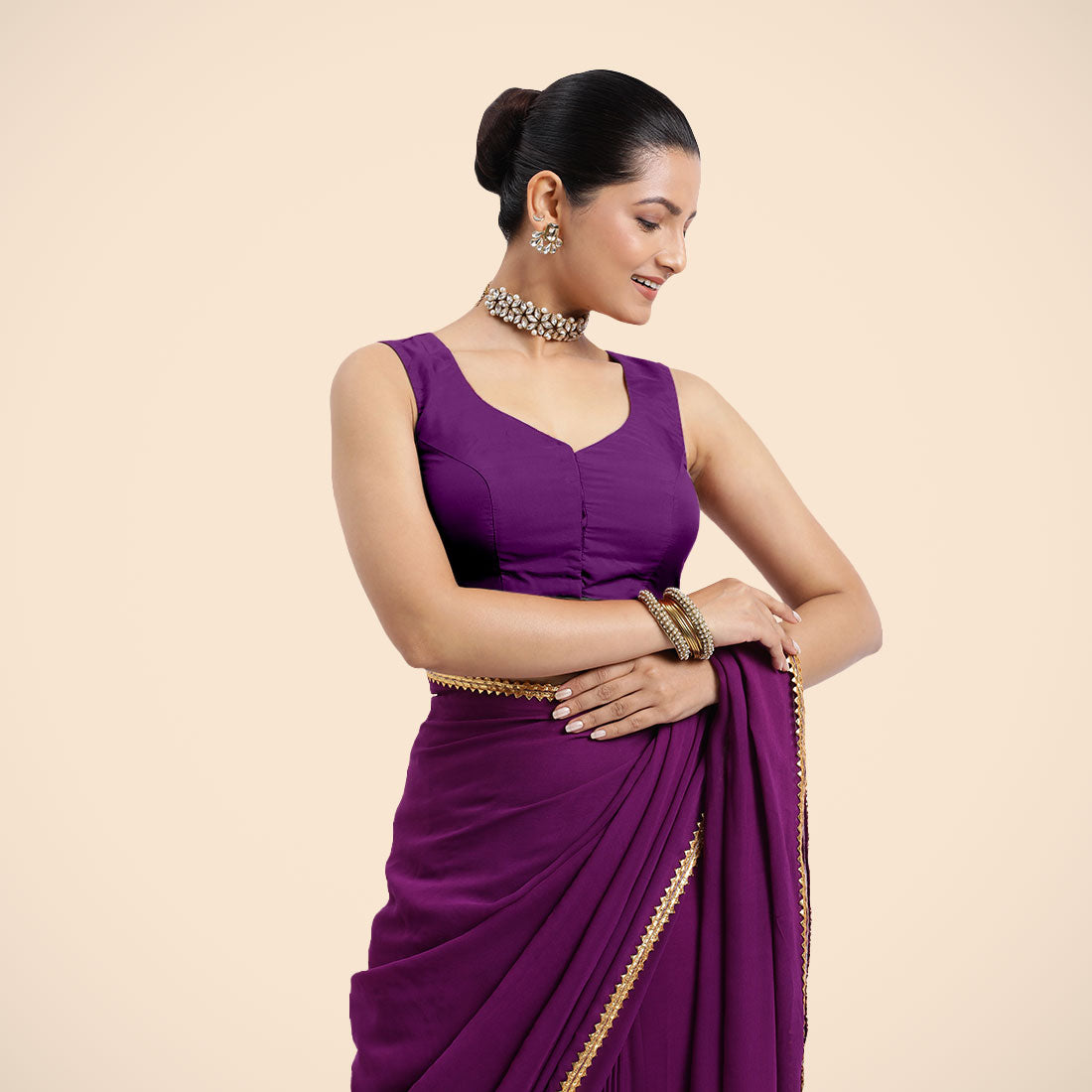 Nazia Blouse in Purple