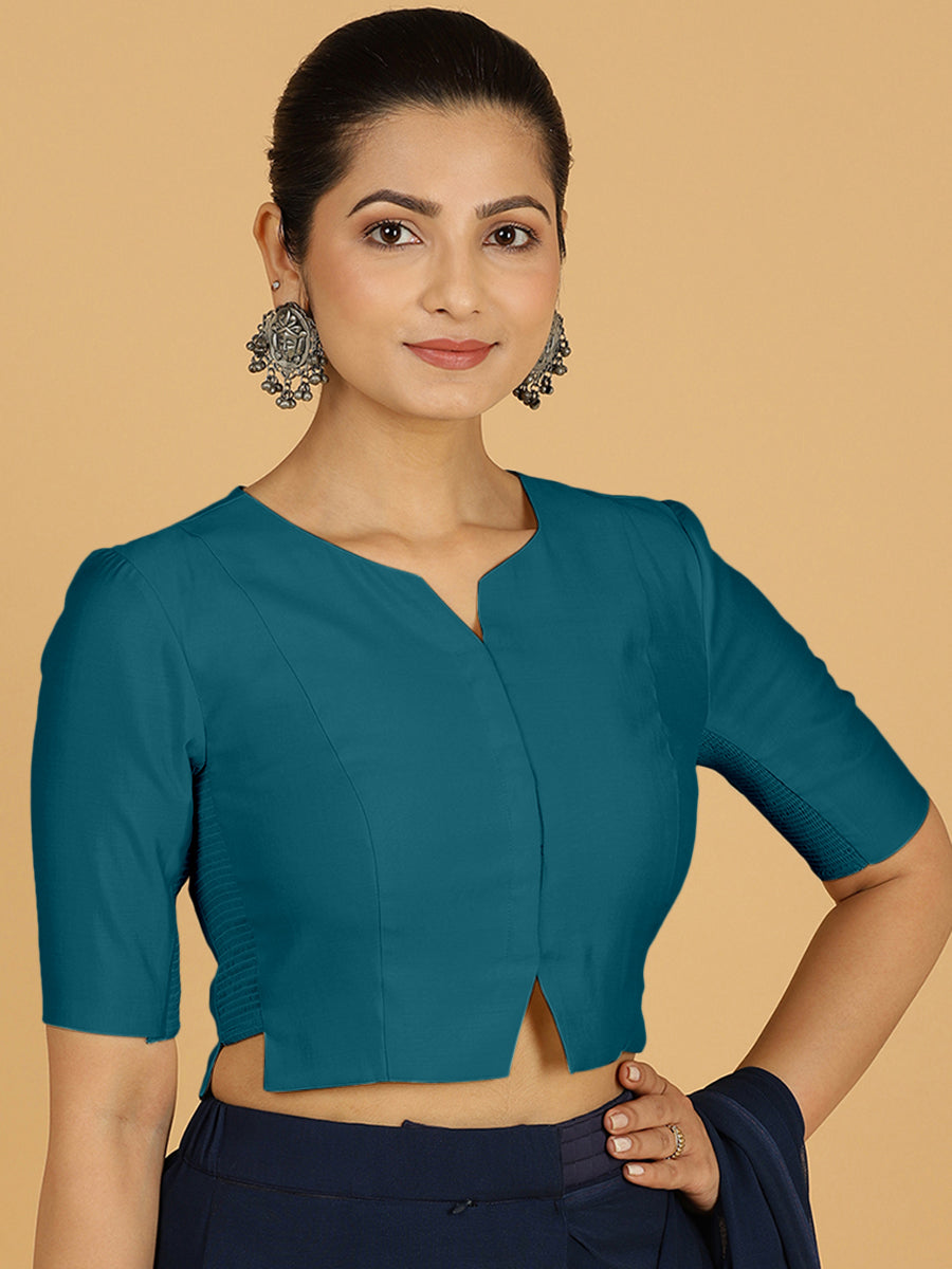 Rekha Blouse in Crystal Teal