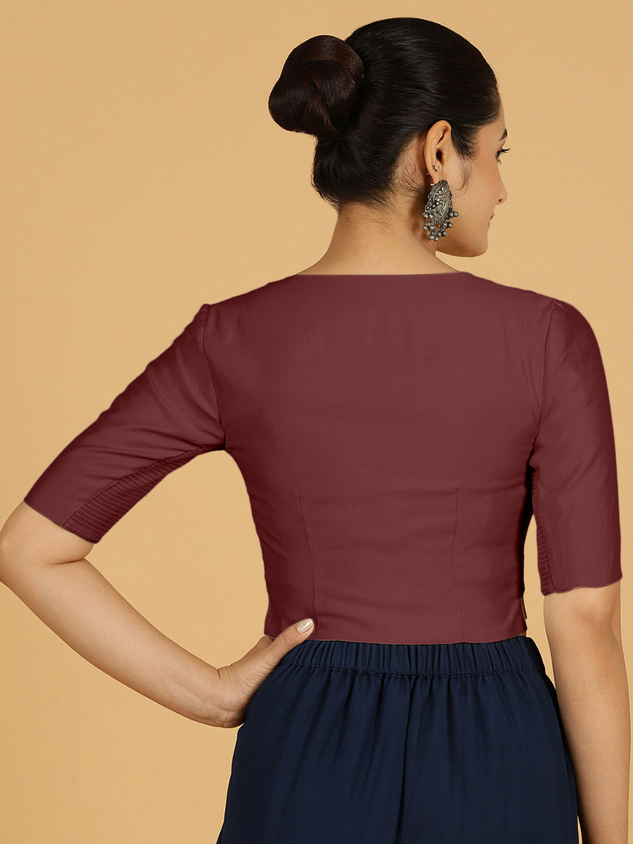 Rekha Blouse in Deep Maroon