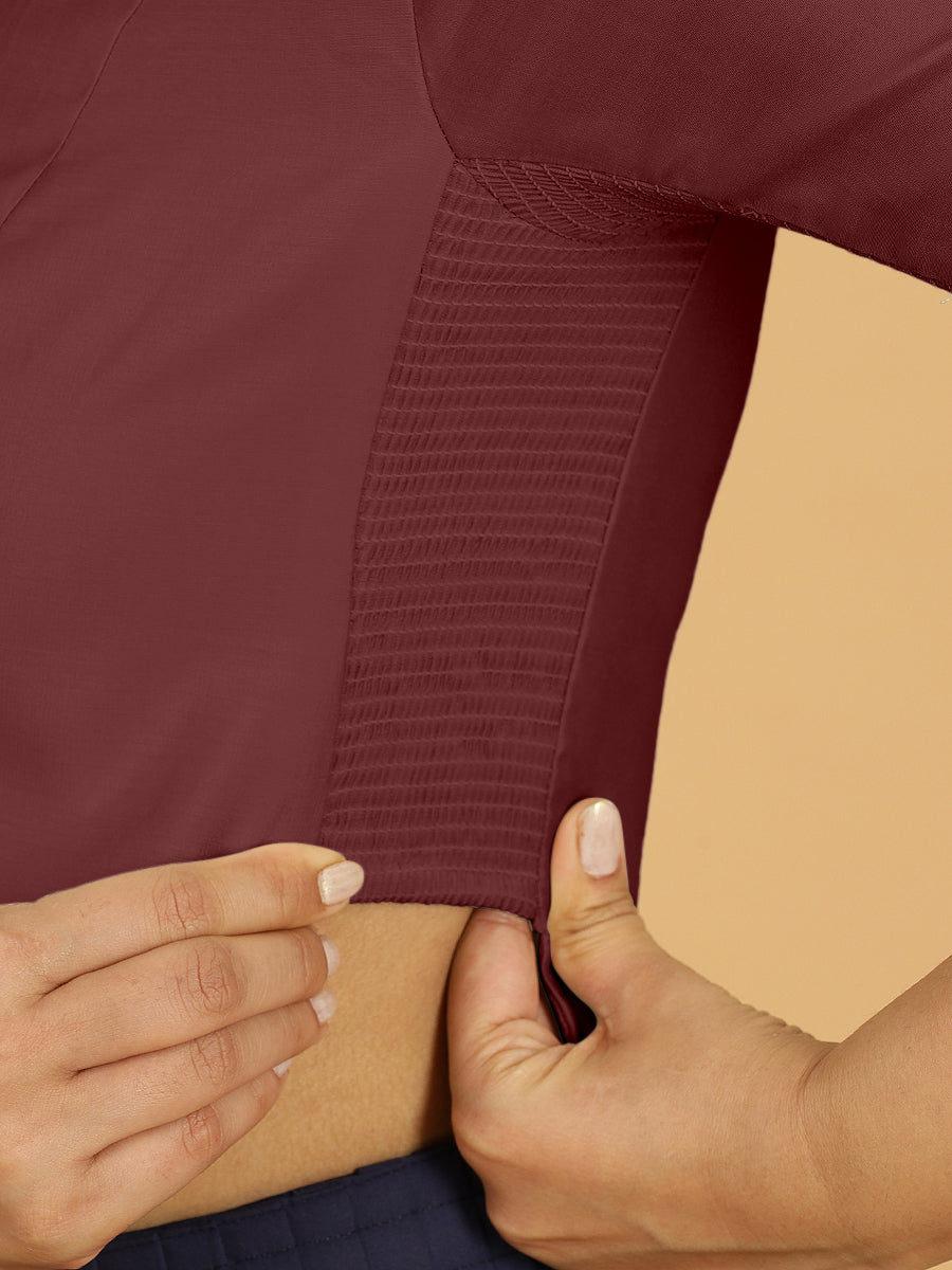 Rekha Blouse in Deep Maroon