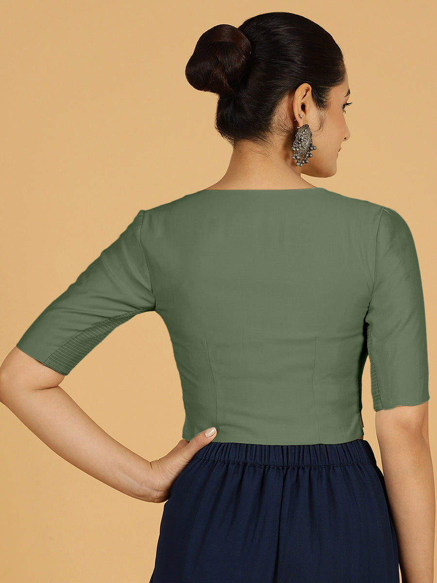 Rekha Blouse in Hunter Green