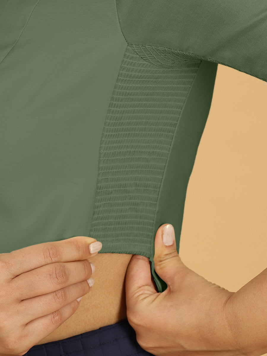 Rekha Blouse in Hunter Green