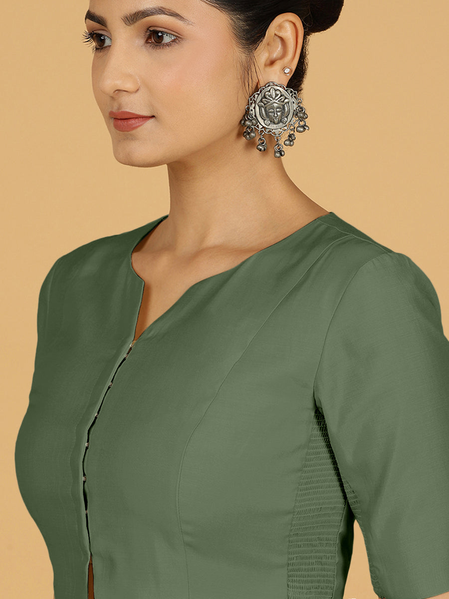 Rekha Blouse in Hunter Green