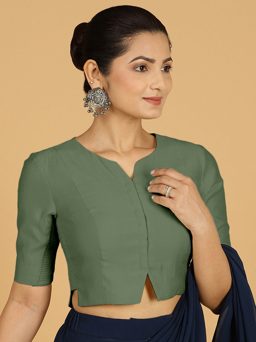 Rekha Blouse in Hunter Green