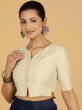 Rekha x Rozaana | Long Saree Blouse in Ivory-Binks