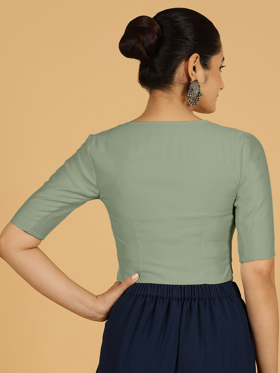 Rekha Blouse in Mint Green