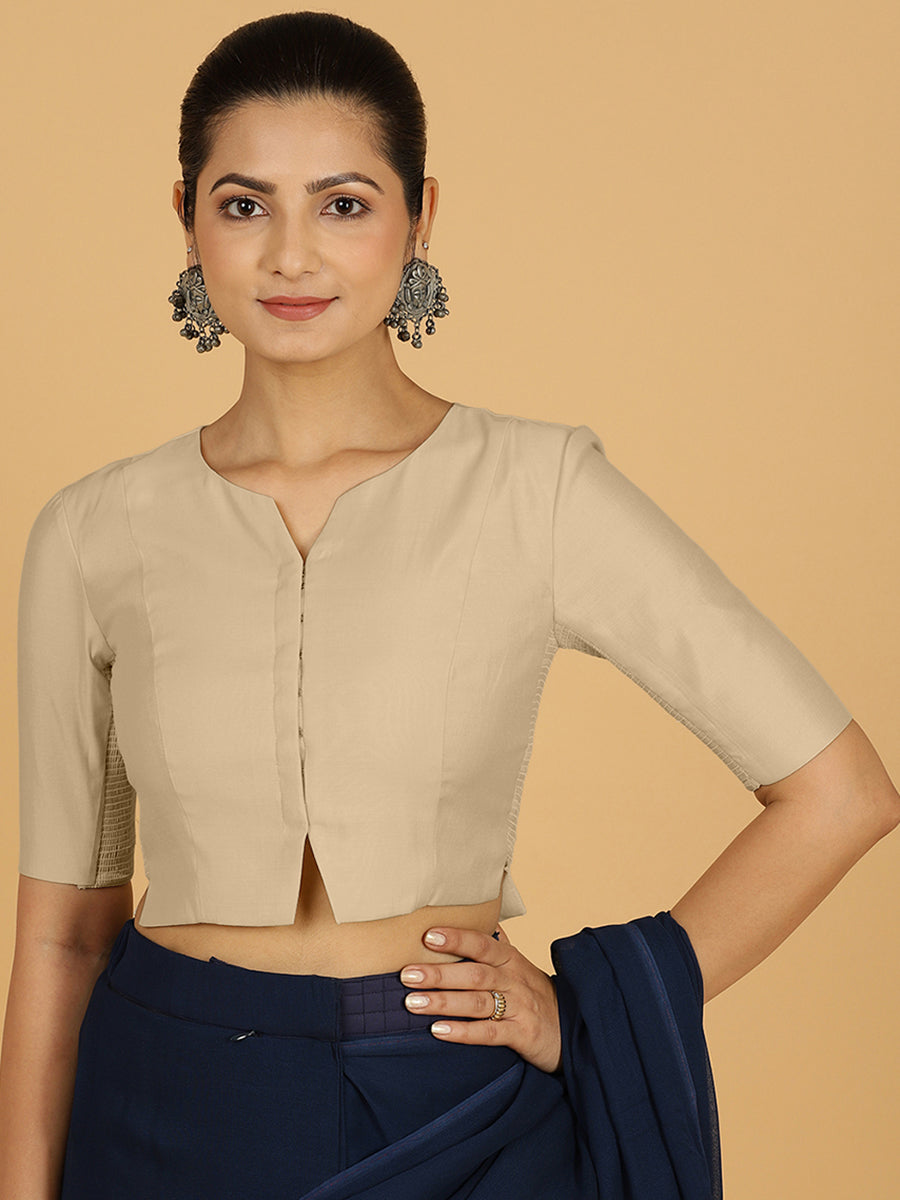 Rekha Blouse in Oyster Grey
