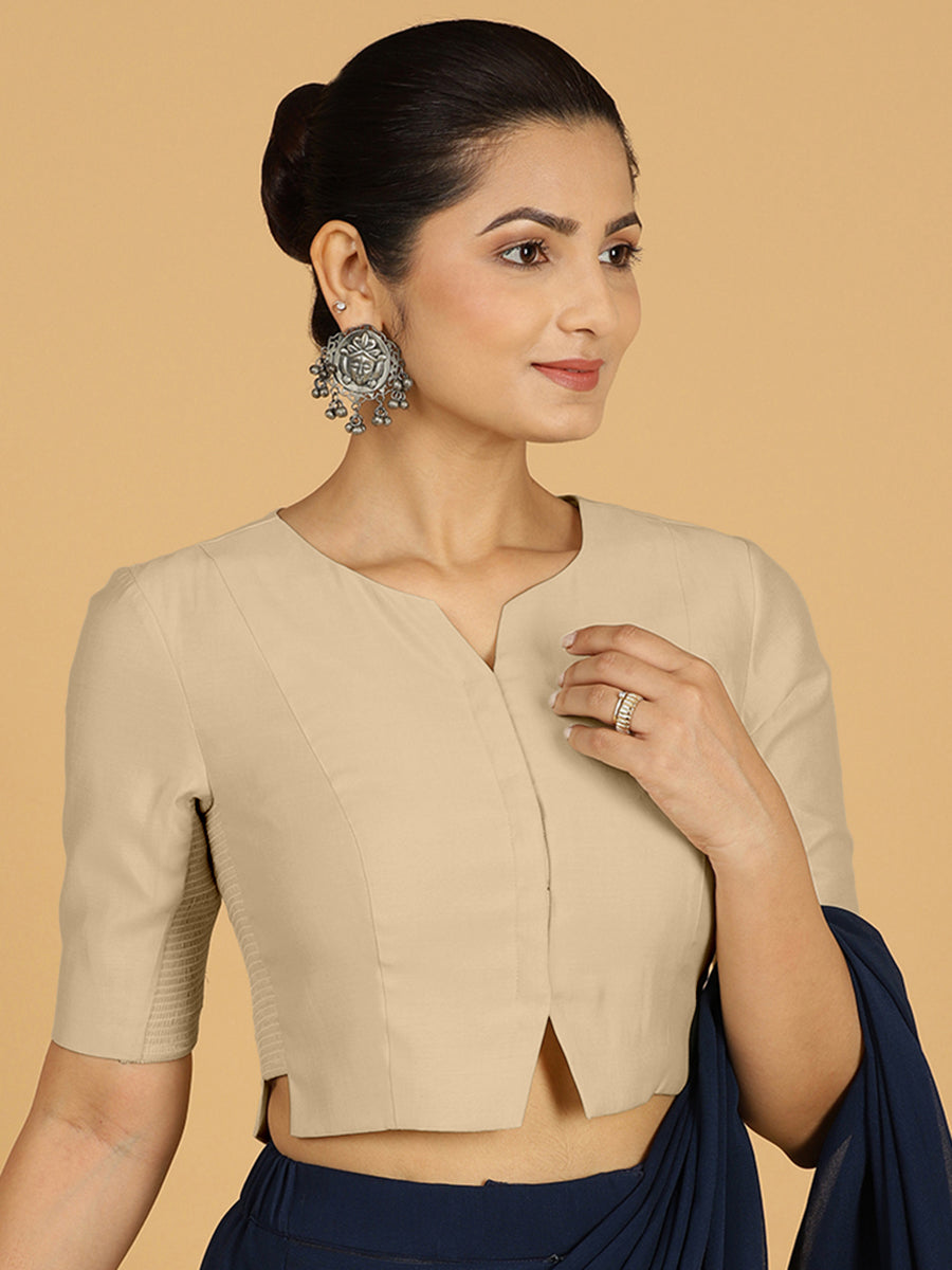 Rekha Blouse in Oyster Grey