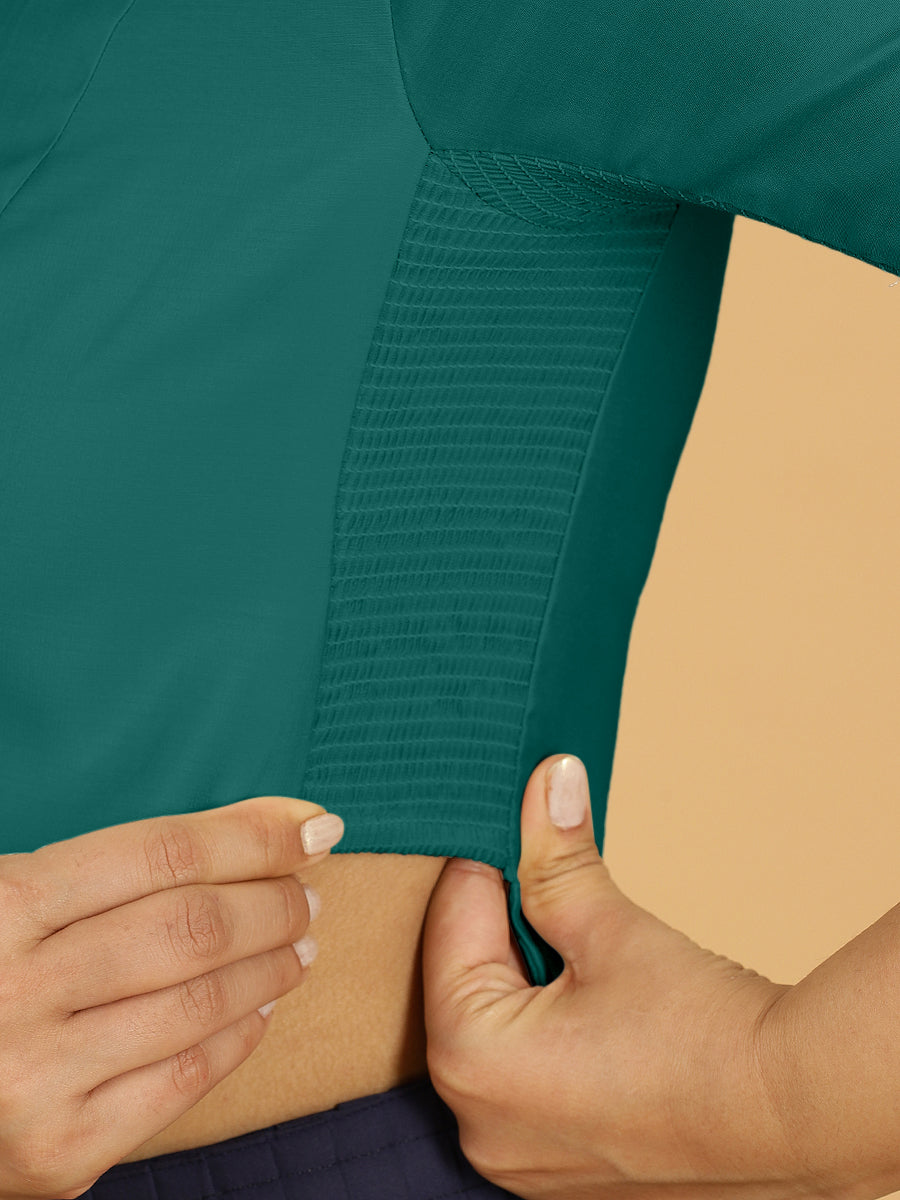 Rekha Blouse in Peacock Green