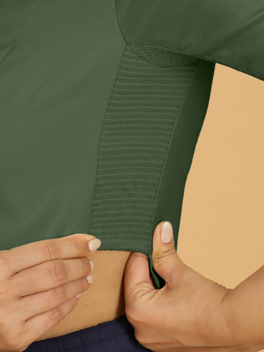 Rekha Blouse in Pine Green
