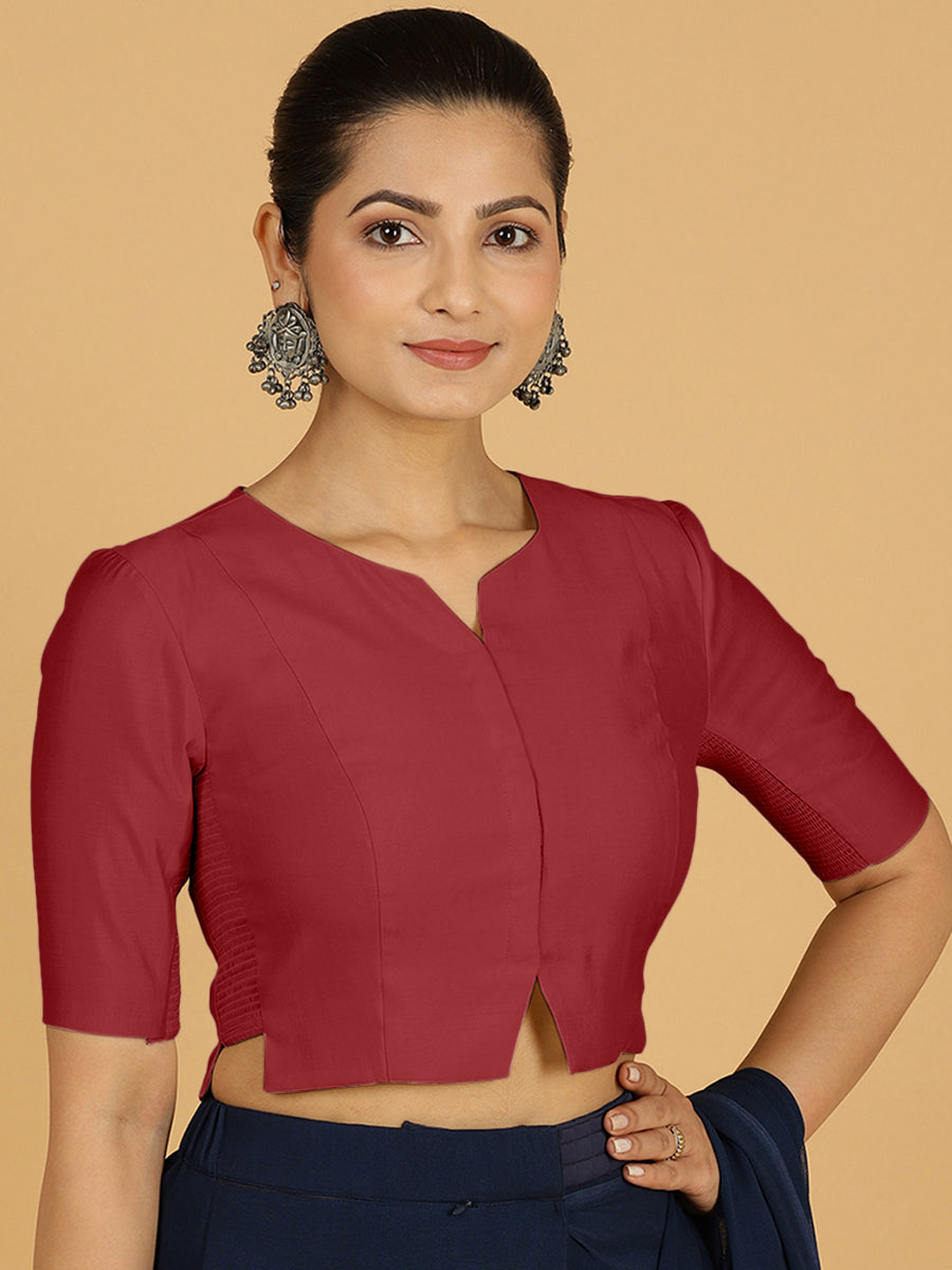 Rekha Blouse in Scarlet Red