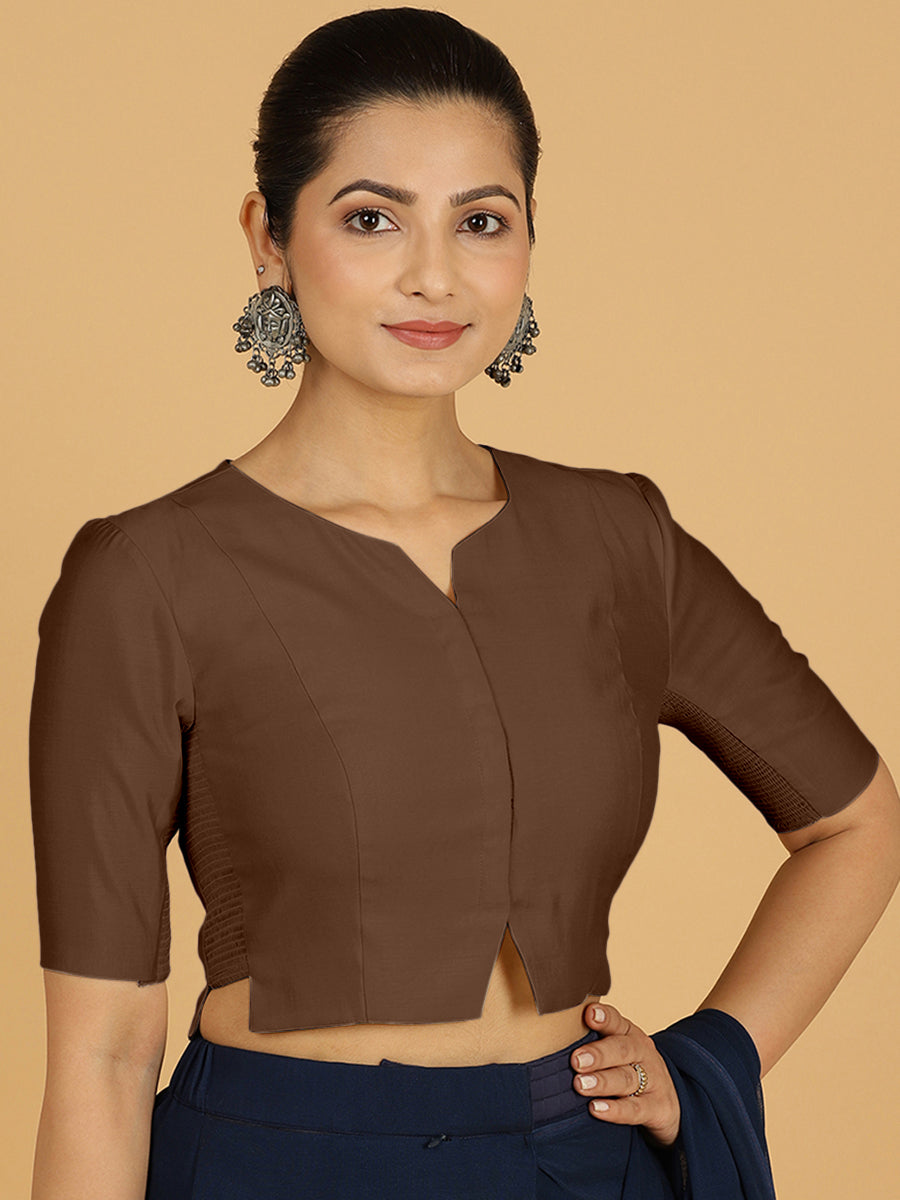 Rekha Blouse in Walnut Brown