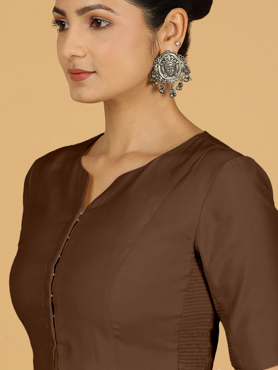 Rekha Blouse in Walnut Brown