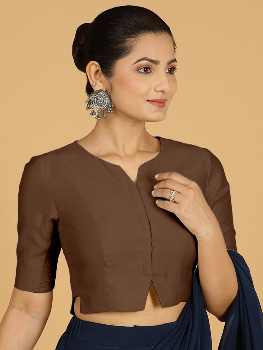 Rekha Blouse in Walnut Brown